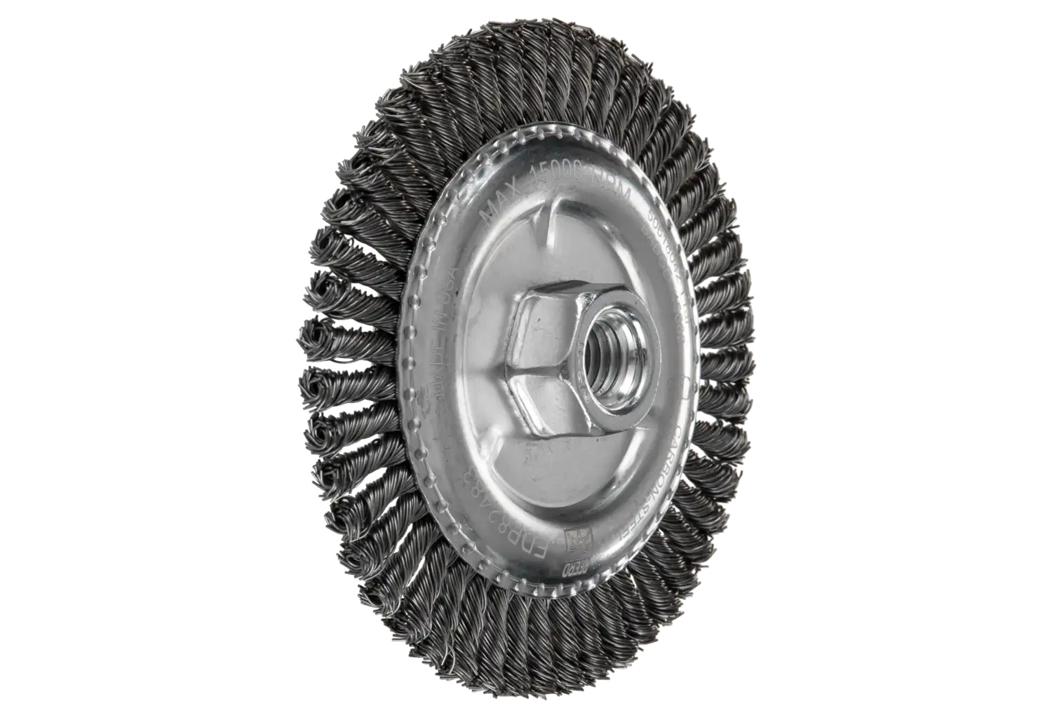 Picture of Pferd Stringer Bead Wheel Brush 4-7/8" Dia .020 Carbon Steel 5/8-11" Thread Retail